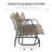 2-Person Outdoor Glider Bench, Patio Double Swing Rocking Chair Loveseat W/Powder Coated Steel Frame For Backyard Garden Porch-573538187