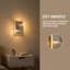 Lampe murale géométrique minimaliste avec lumière DEL blanc chaud, idéale pour les chambres à coucher, les salons et les couloirs.