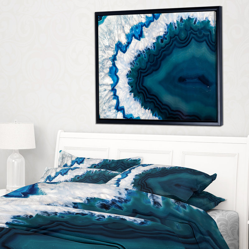 Corwin, art brésilien abstrait, impression graphique, H 12 po x l 20 po x P 1 po, Toile avec cadre flottant