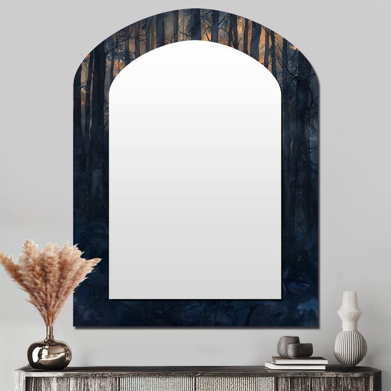 Miroir mural moderne, ambre moderne et harmonie, 43 po x 33 po
