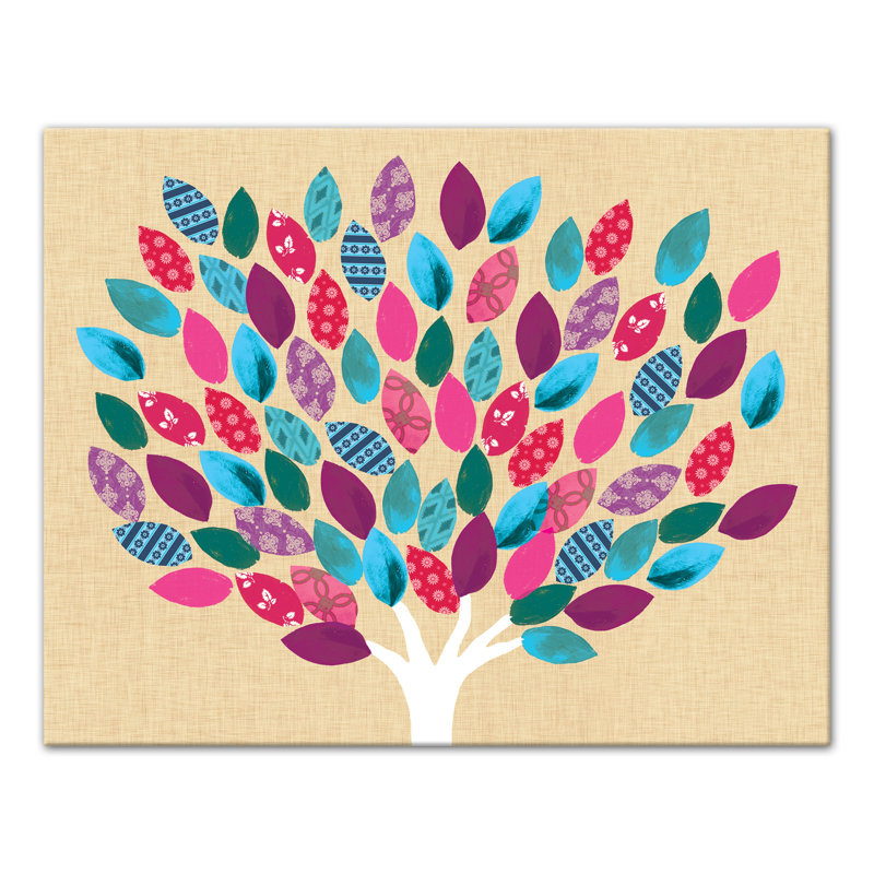 Art sur toile arborescent Belanger, H 11 po x l 14 po x P 1,25 po