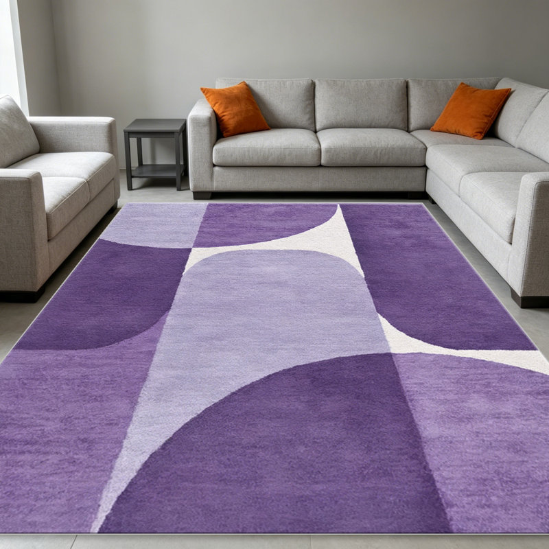 Purple Block Abstract   area rugs for Living Room, Soft and Comfortable, Suitable for all seasons, easy to maintain, machine washable Indoor floor mat, Under Table Farmhouse suitable for Bedroom, Dining Room, Study,  Balcony, Home Decor Patio