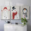 Bonhomme de neige encadré sur toile, 3 pièces-91891821-91891825