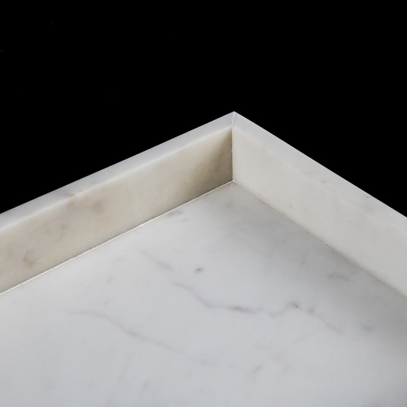 Plateau de table basse Kosmo, Blanc, H 2 po x l 17 po x P 9 po