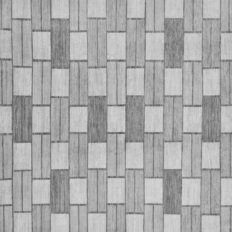Tapis carré gris tissé à la machine Carolle