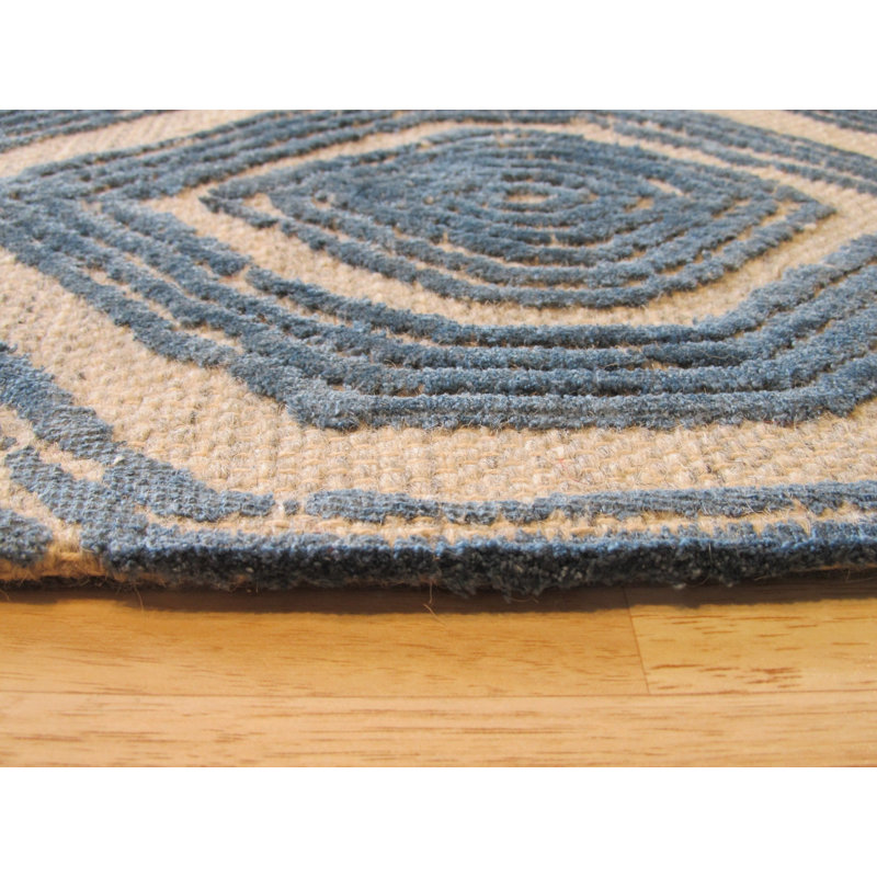 Hand Tufted Wool Geometric Area Rug, 9' x 12'