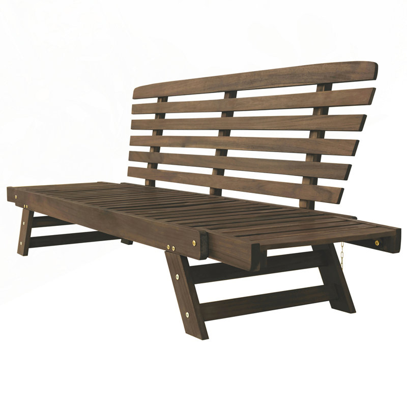 Chaise longue d'extérieur réglable avec coussins, Gray