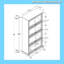 Bibliothèque vitrée à 4 niveaux et armoire de rangement avec portes rabattables-177720730