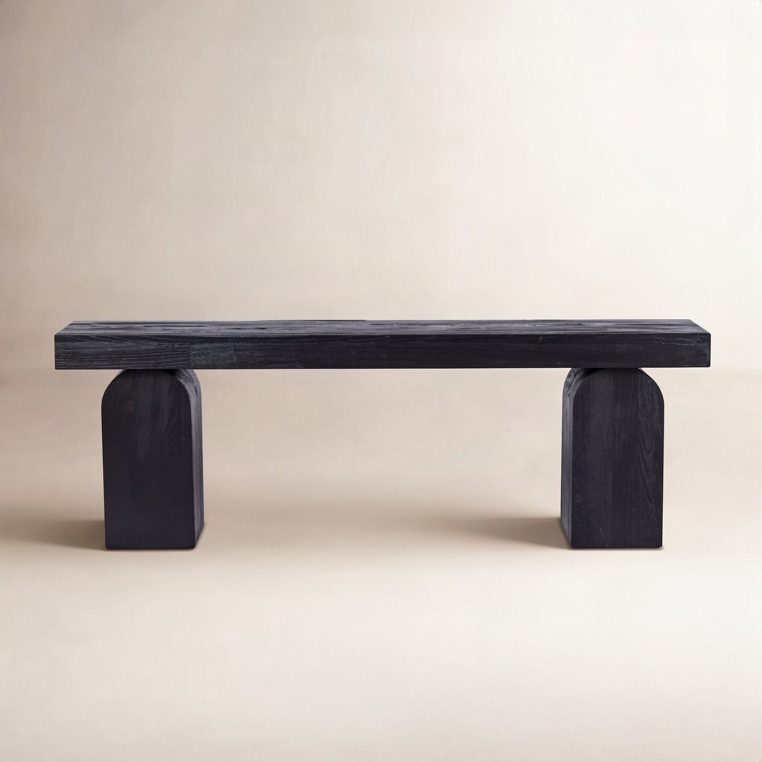 Juna 78'' Solid Wood Console Table, Black Elm Veneer