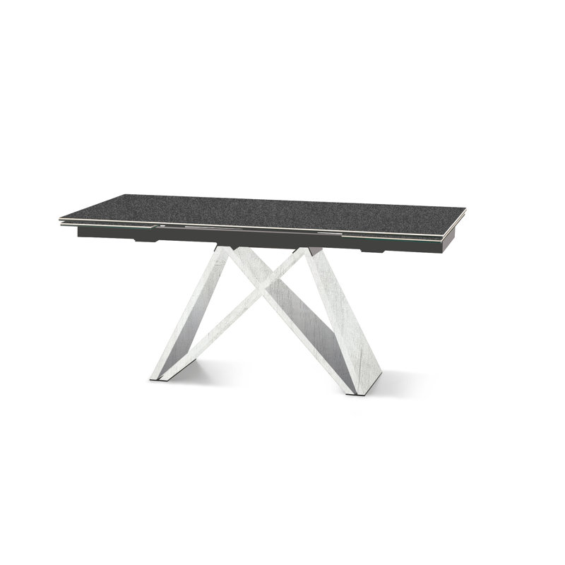 Arianie Extendable Dining Table, Country White, Graphite