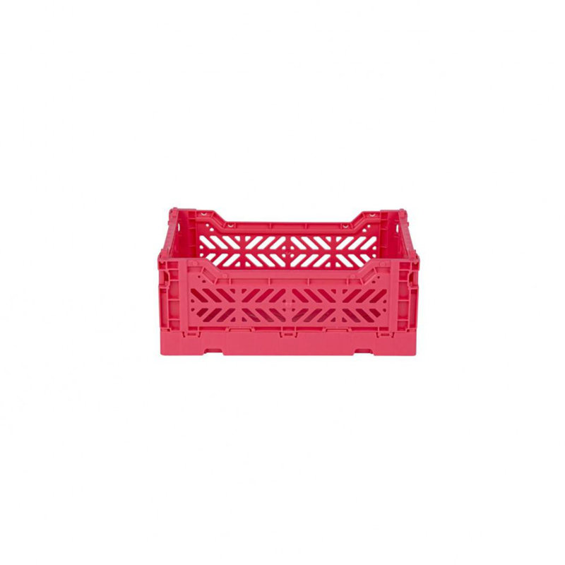 Foldable Plastic Crate, Collapsible Storage Bin to Organize Your Rooms, Collapsible Utility Crate, Small (10.5" x 6.5" x 4")