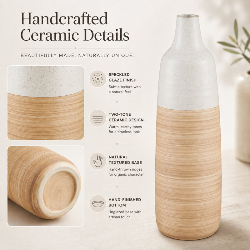 Catoosa Ceramic Floor Vase