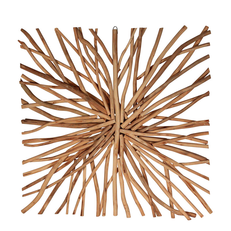 Handmade Abstract Wall Decor on Solid Wood