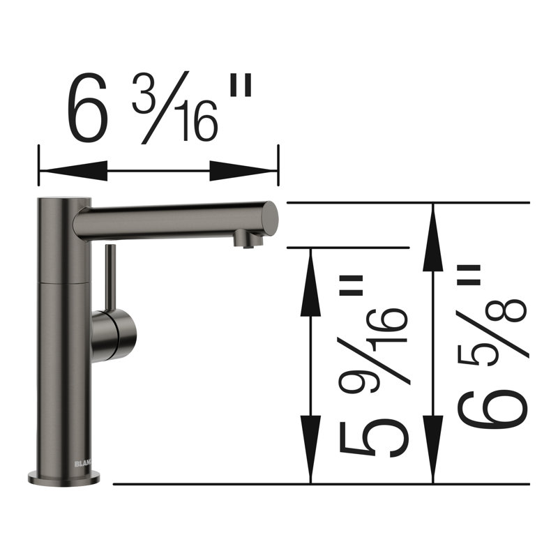 Alta II Low Arc Beverage Faucet - RO Compatible - Satin Dark Steel, Satin Dark Steel