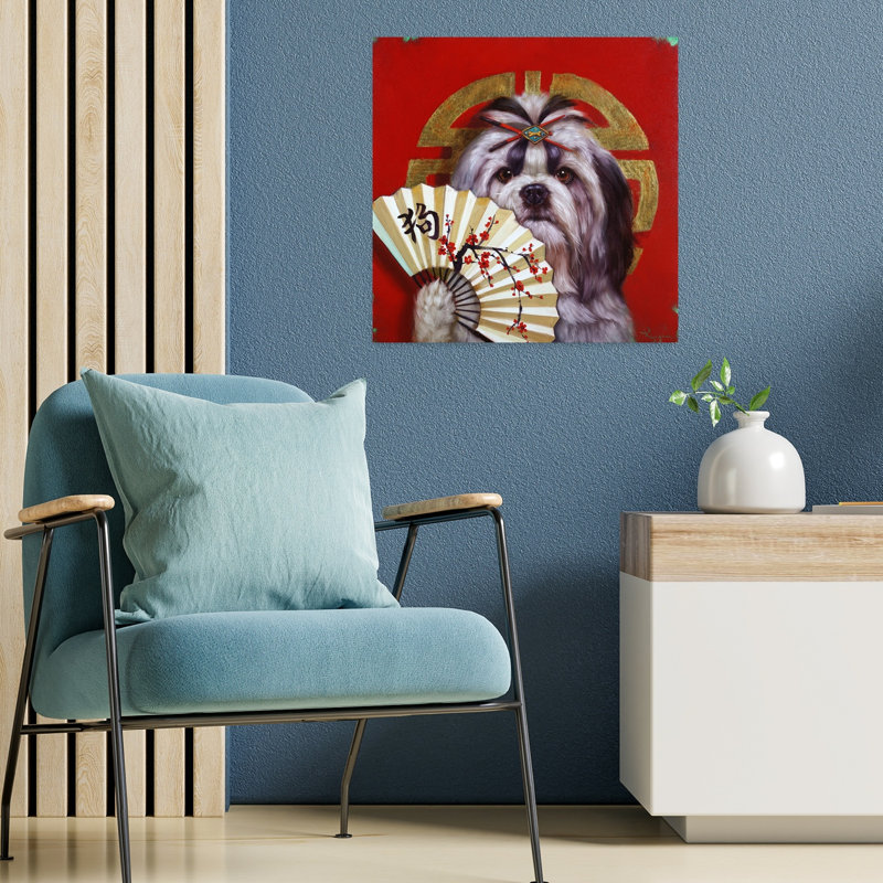 «Eternal Companion Contemporary Dog», art urbain, H 18 po x l 18 po