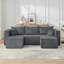 Canapé modulaire compact en velours côtelé compact avec un style minimaliste moderne-1818364123