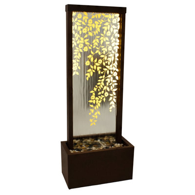 Wisteria Vines Zinc Indoor/Outdoor Fountain with LED Lights