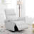 Faux Leather Power Swivel Rocker Recliner Chair with USB Ports-380312031