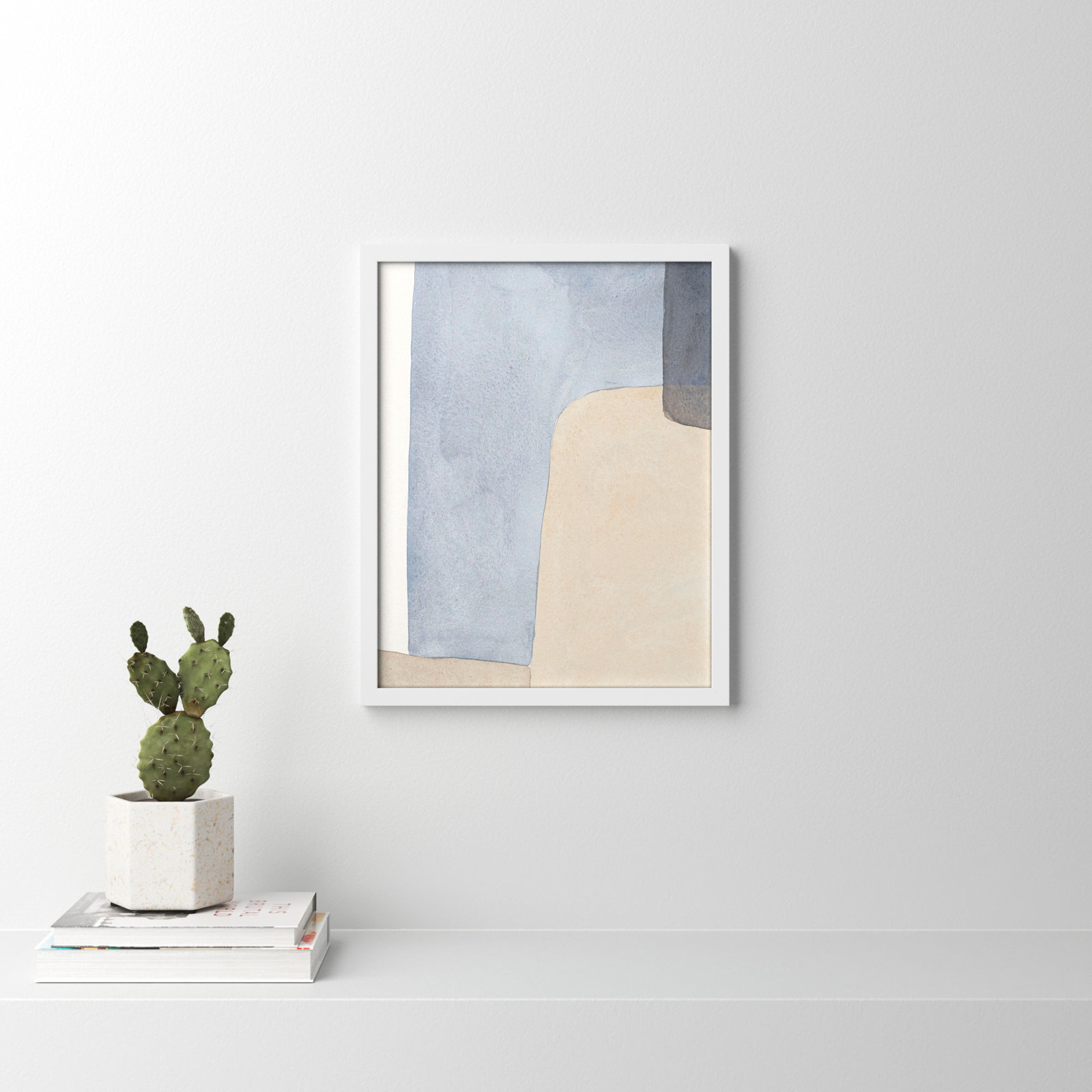 Dreamy Hues Painting by Julia Balfour, 25" H x 20" W x 1.25" D, White Framed Paper