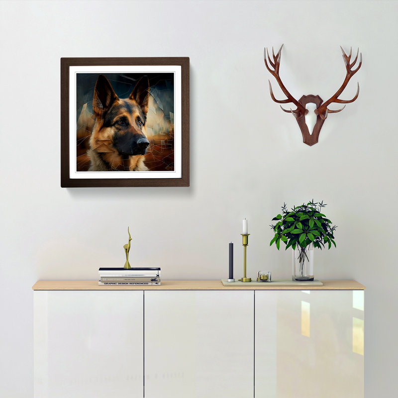 Single Picture Frame Print on Wood, Walnut