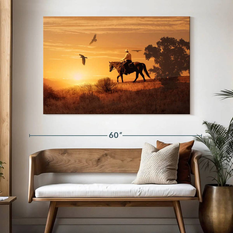 Cowboy solitaire Lelar, H 34 po x l 51 po