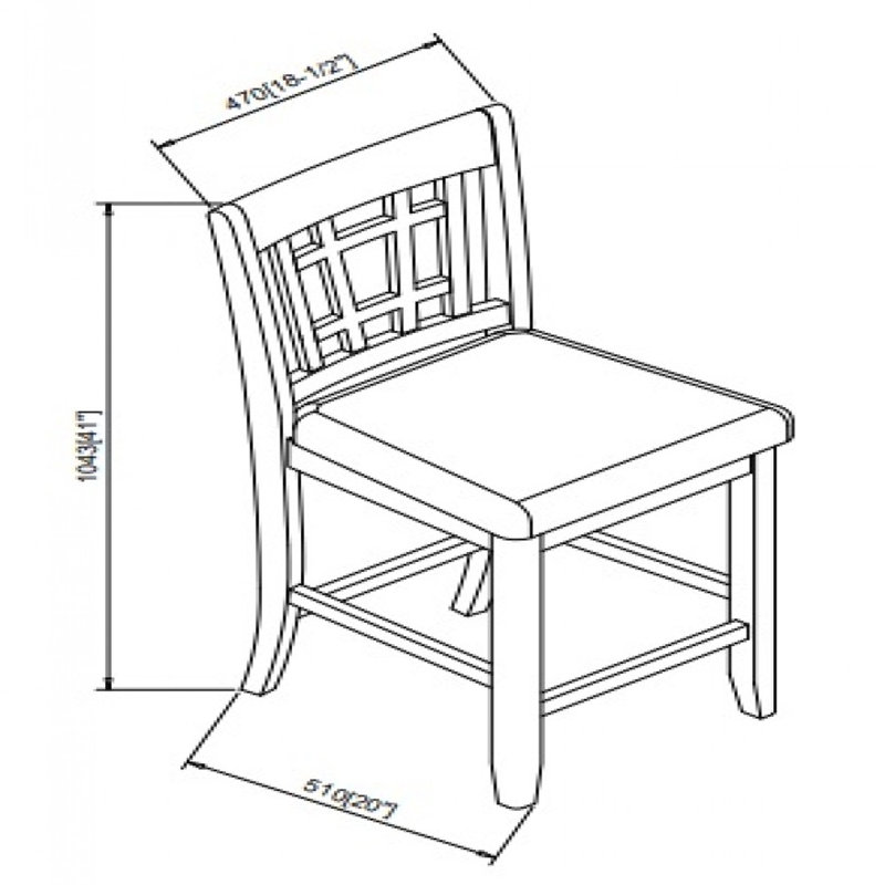 Tabouret de comptoir Annabal 25, Gris