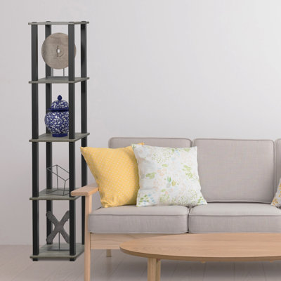 Cearfoss 146.3cm H x 29.5cm W Engineered Wood Corner Bookcase