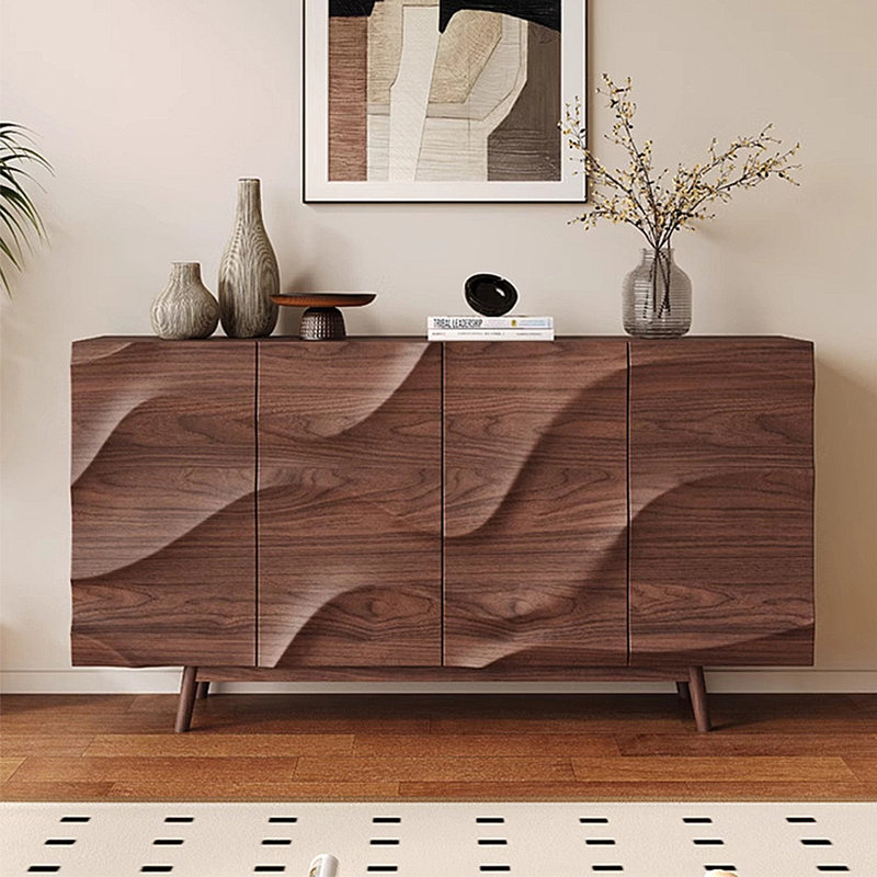 Modern minimalist storage cabinet and sideboard, 35.43” H x 62.99” W x 15.75” D