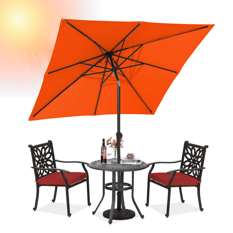 Parasol carré 7,5 x 7,5 pi, Orange