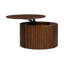 Table basse ronde à plateau relevable cannelé avec rangement caché-1387861419