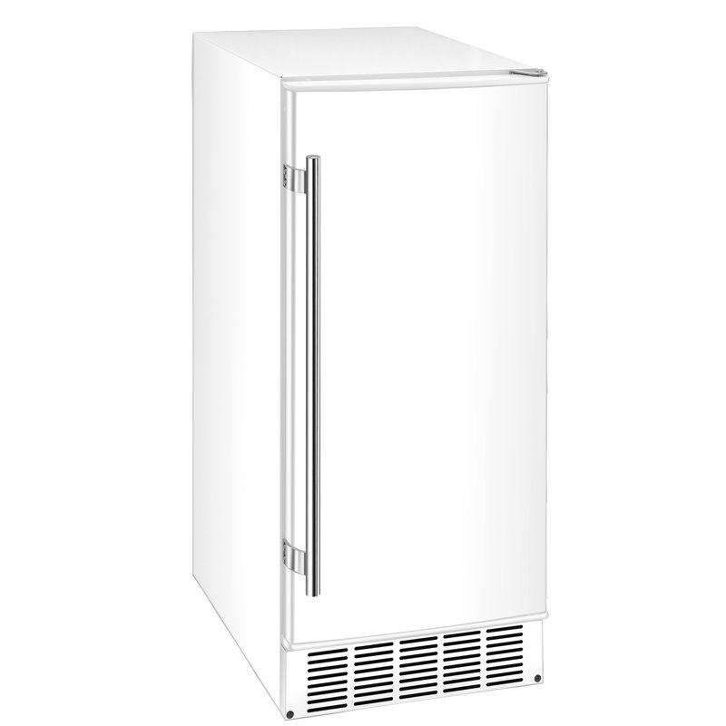 Machine à glaçons intégrée 15 "25 lb., Blanc