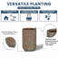 Grand pot / pot rond en béton avec trous de drainage-676806531-672820381