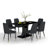 Sindia Rectangular Modern Dining Set, Faux Marble Dining Table And Chair Set for 4-6-619532831-645394663-645394716