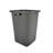 Fixturedisplays® 26 Gallon Square Grey Trash Can Garbage Waste Bin Container Heavy Duty Receptacle 18.6X18.5X25.8"