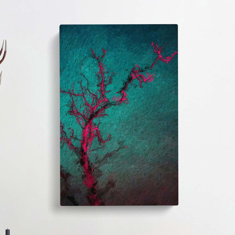 The Midnight Tree in Abstract - Wrapped Canvas Painting Print, 76cm H x 50cm W x 3cm D