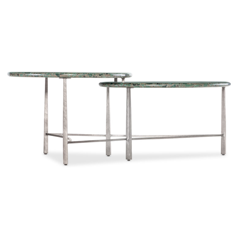 Antares Green Metal Rustic Cocktail Table