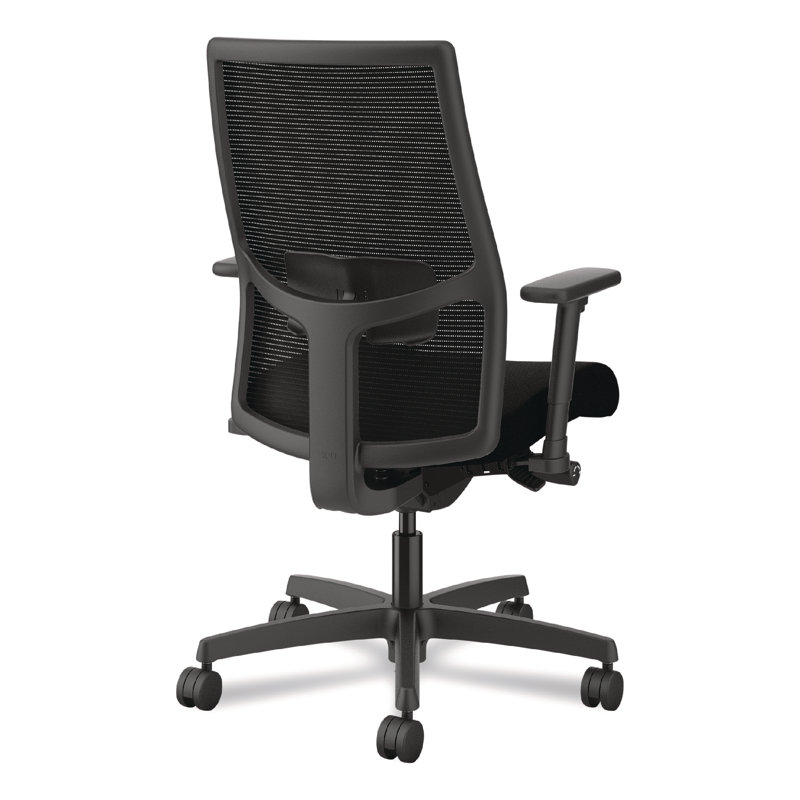 Adjustable Ignition 2.0 Mid-Back Black Mesh Task Chair with Swivel
