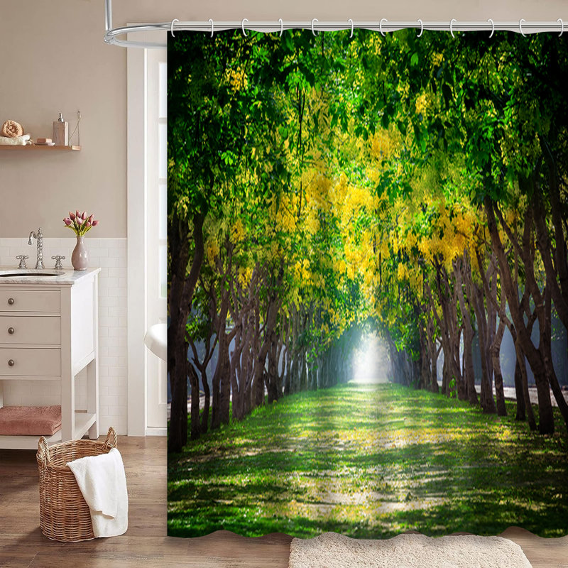 Magnifique rideau de douche avec 12 crochets, L 72 po x l 78 po