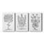 B&W Plant Specule IV - Toile tendue sur mesure avec châssis - 3 pièces-249282734