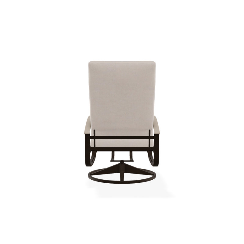 Belle Isle Outdoor Swivel Lounge Chair, Mineral Blue, Desert P60, Textured Kona