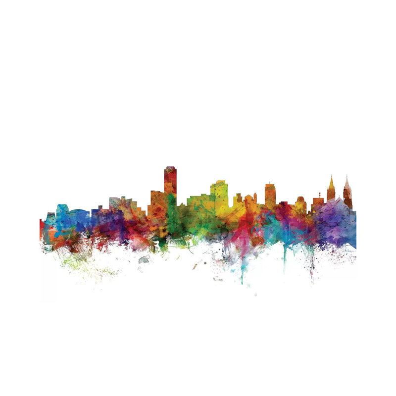 Adelaide, Australia Skyline by Michael Tompsett - 1 Piece Wrapped Canvas Wall Art, 66.04 cm H x 45.72 cm W x 3.175 cm D