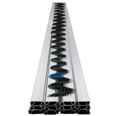 Ressort à ressort et canal de verrouillage, serrure à ressort de 6,56 pi et ensemble de rainures en U pour serre, fil à ressort revêtu de polyéthylène et canal en alliage d'aluminium, film plastique en plastique ou accessoire de toile d'ombrage avec