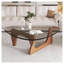 Table basse 35,8 po Mid Century Modern Glass