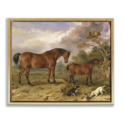 Cadre flottant Classic Portrait of Horses, design par Tina LeCour