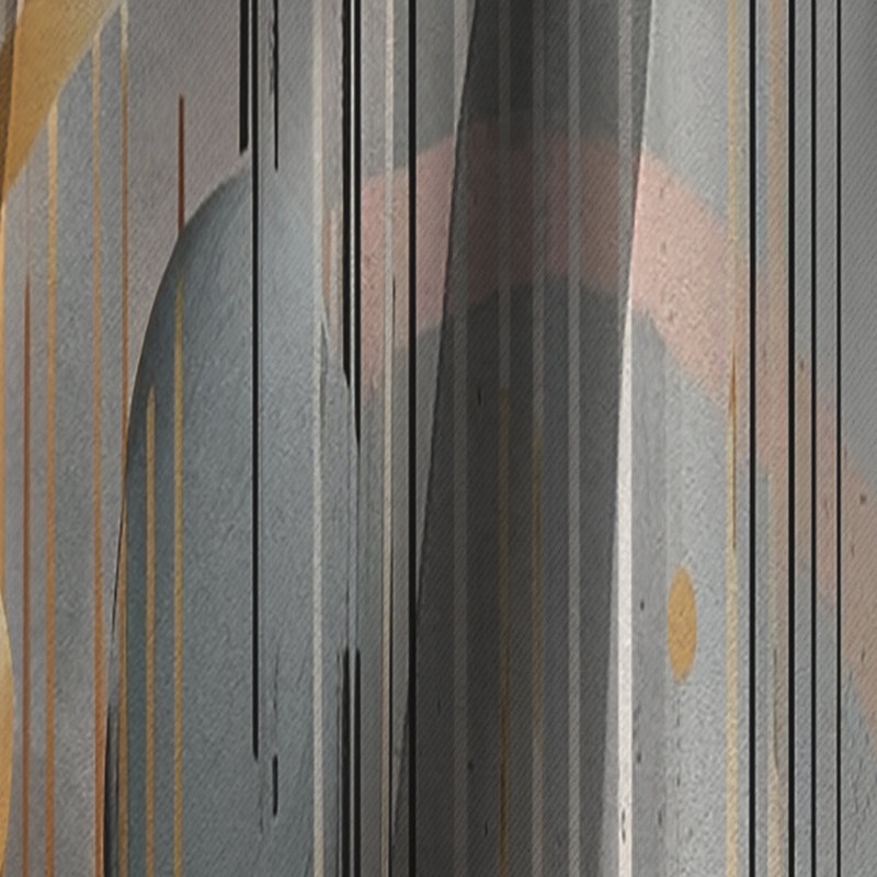 Abstract Shapes And Lines III - Abstract Marble Curtain - Blackout Marble Curtain - 1 Panels, 52" W x 95" L