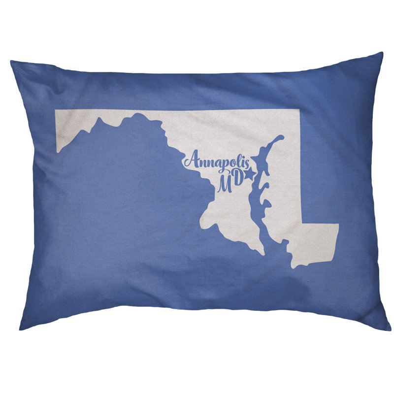 Coussin pour chien d’extérieur maryland annapolis, Grand (l 50 po x P 40 po x H 7 po), Bleu
