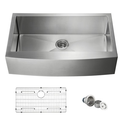 36'' L Farmhouse / Apron Single Bowl Stainless Steel Kitchen Sink