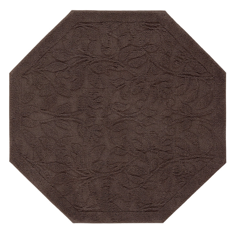 Tapis pour salle de bain Berger, Octogone H 48 po x l 48 po x P 0,47 po, Cabernet