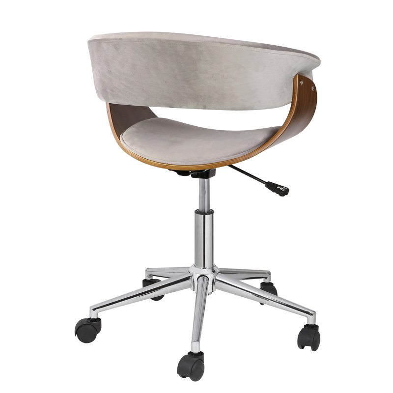 Batholo Suede Task Chair, Gray
