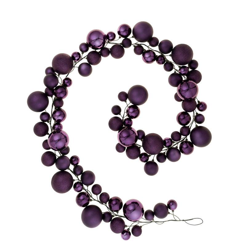 279.9cm Faux Garland, Purple
